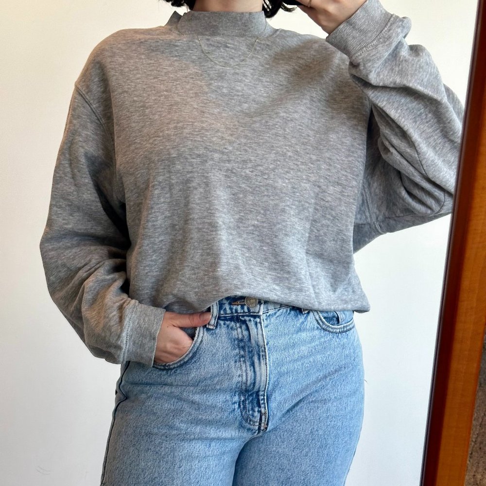 H&M Grey Turtleneck Long Sleeve Sweatshirt